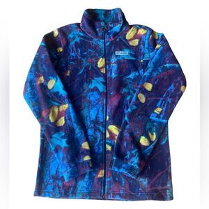 Columbia Zing Lii Fleece Jacket Youth Boys Size XL Collegiate  Navy Timberwolf